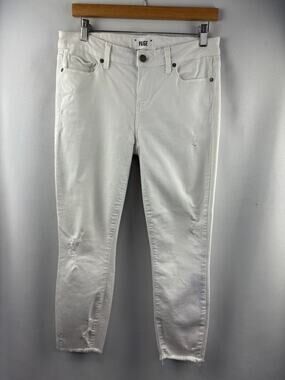 Women’s Paige Size 29 White Distressed Skinny Jeans